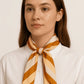 Striped Square Scarf in Warm Tones