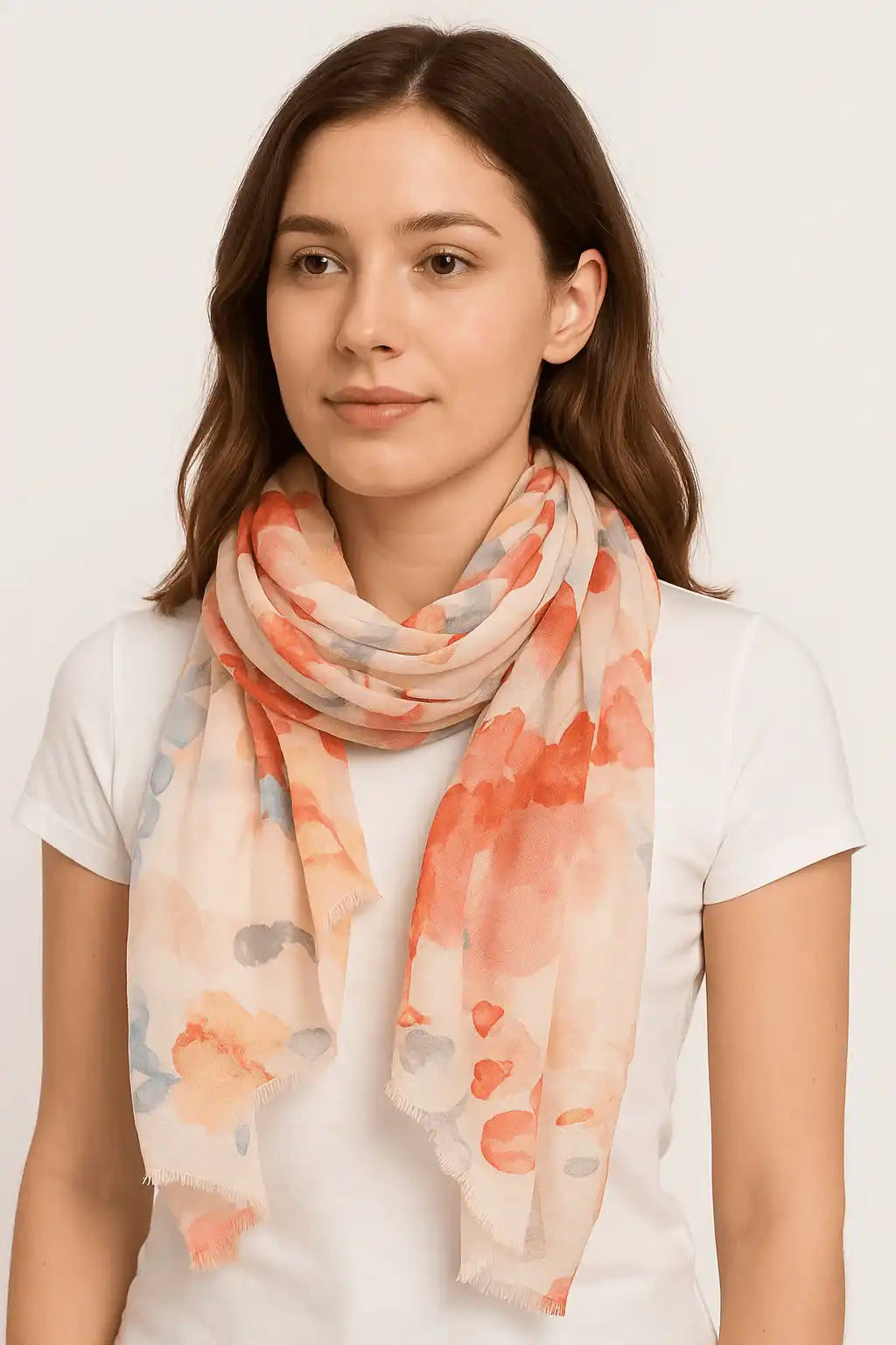 Soft Watercolor Pastel Shade Scarf