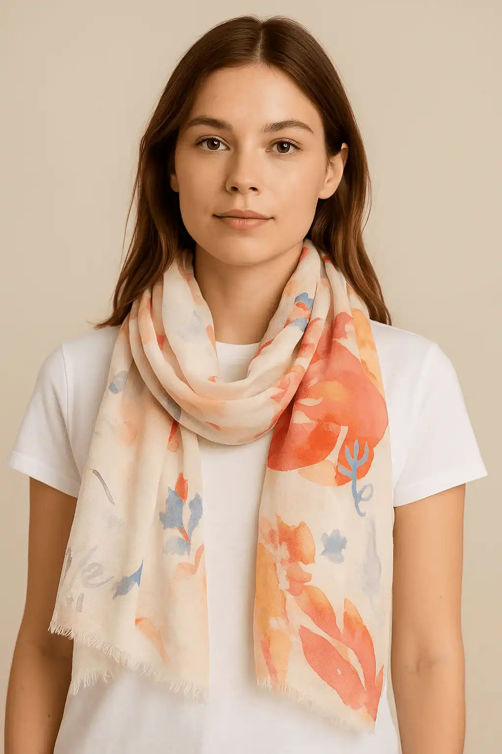Soft Watercolor Pastel Shade Scarf