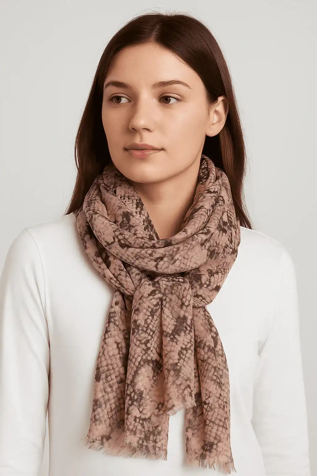 Snakeskin Pattern Scarf in Dusty Shades