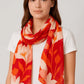 Tassel Edge Floral Pattern Scarf