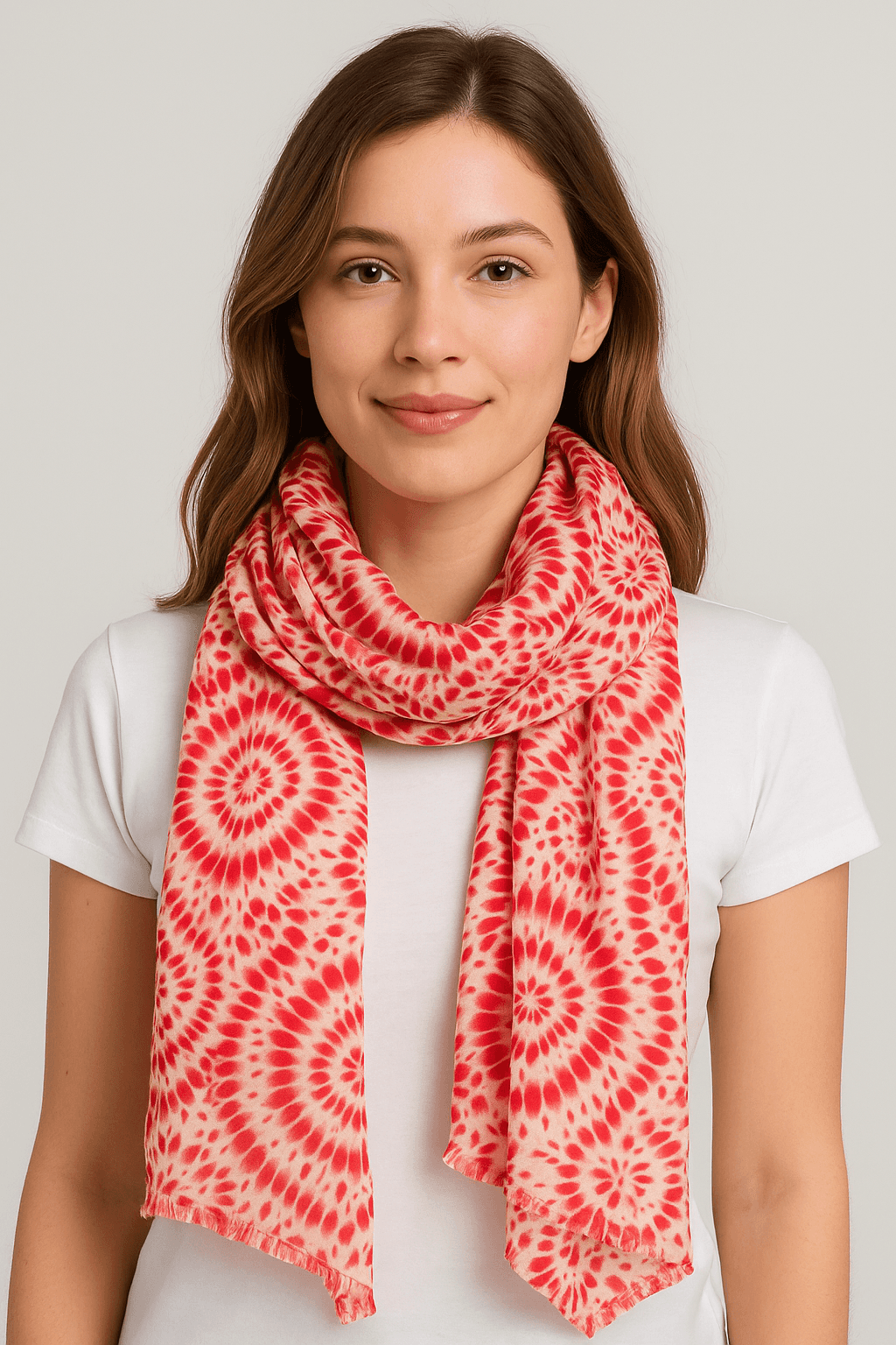 وشاح ناعم بنقشة فراشة