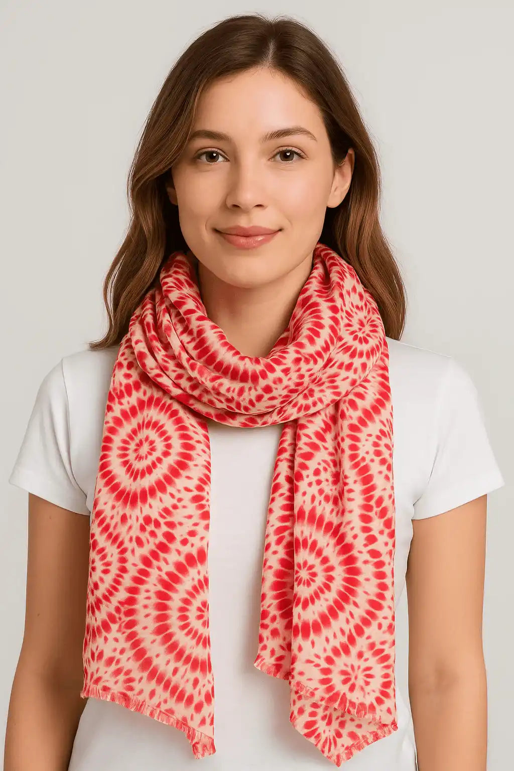 Patterned Casual Scarf with Bold Accents
