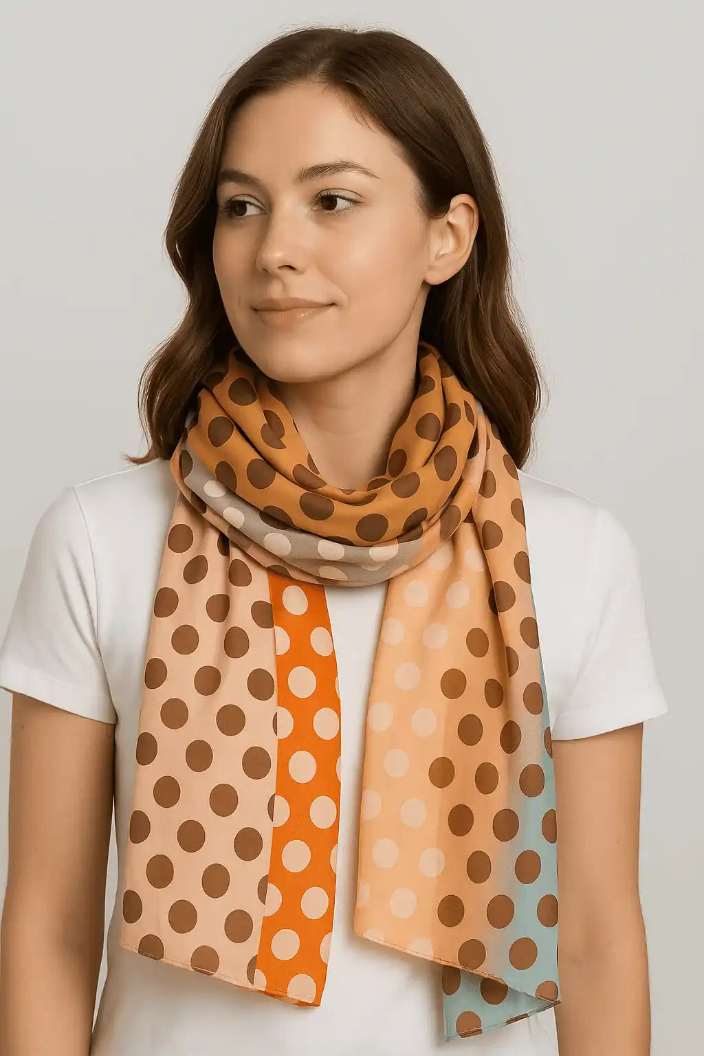 Color Block Polka Dot Scarf Design