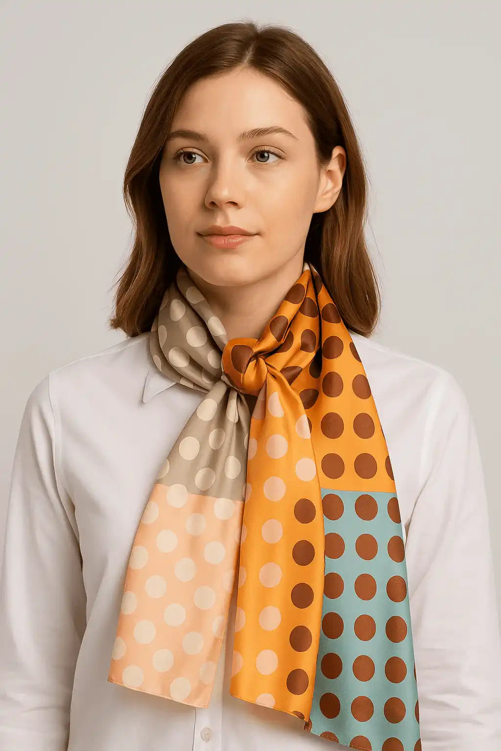 Color Block Polka Dot Scarf Design