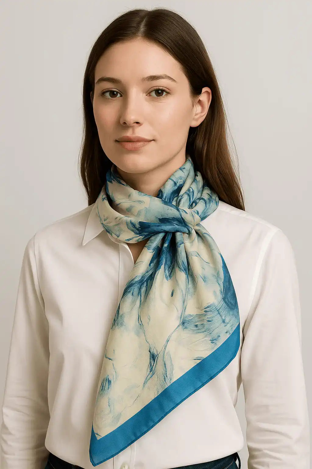 Marble Print Patterned Scarf