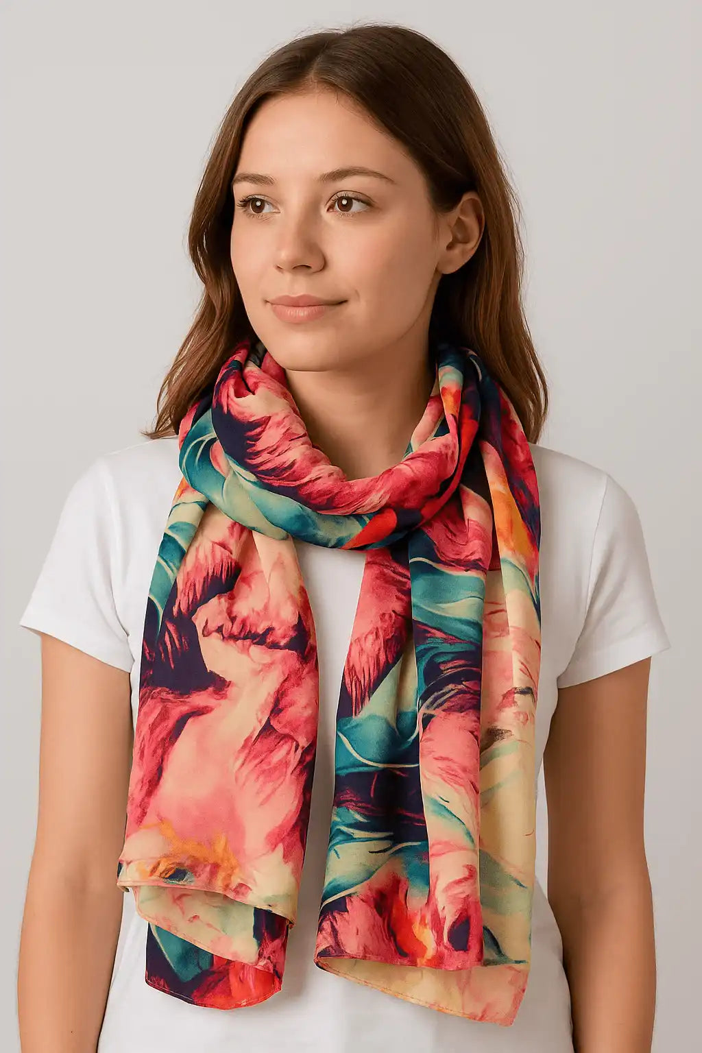 Tropical Abstract Multicolor Scarf