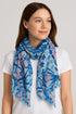 Watercolor Abstract Printed Blue Scarf