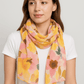 Watercolor Floral Tassel Detail Scarf