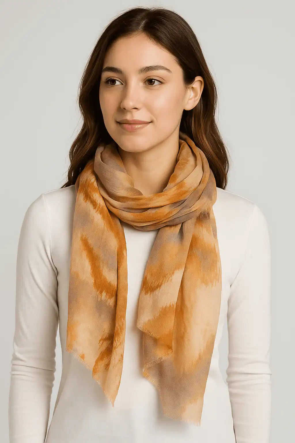 Abstract Warm Tone Pattern Scarf