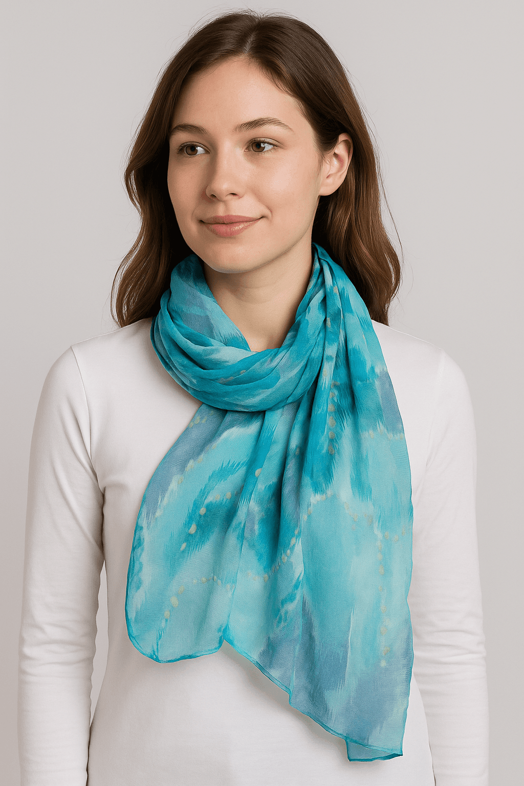 وشاح تفاصيل شرابات متعدد الألوان بالزهور