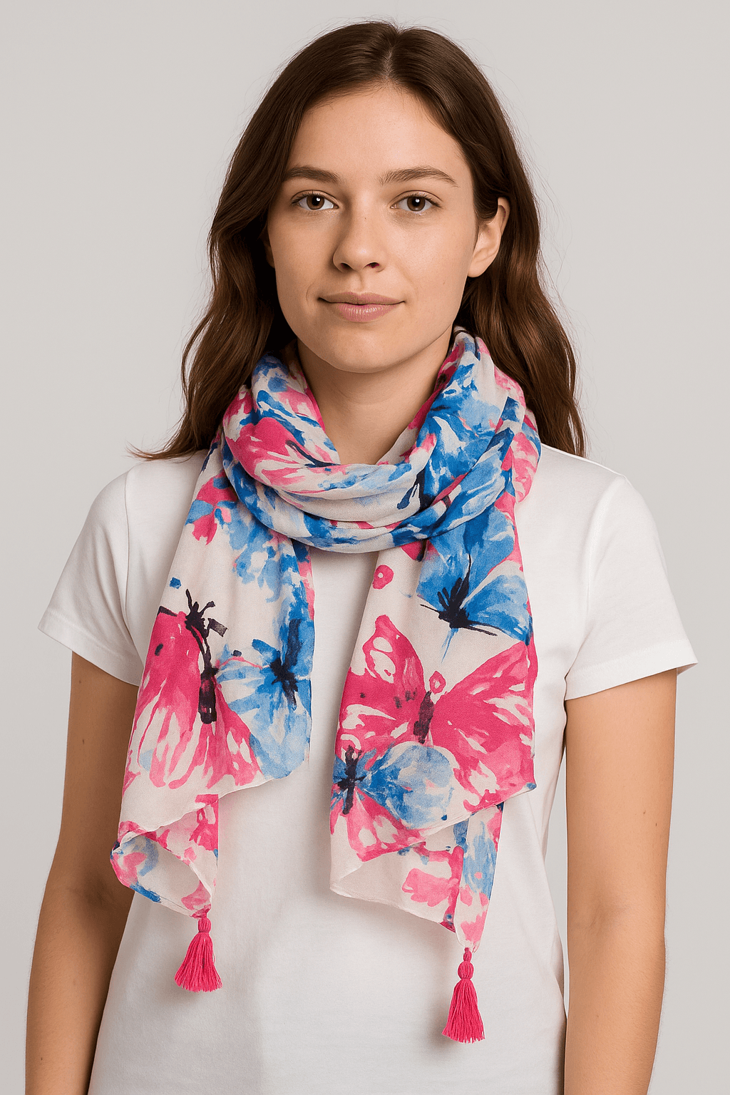 Butterfly Print Soft Scarf