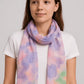 Women Scarf Dark Purple Multicolor