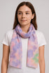 Women Scarf Dark Purple Multicolor