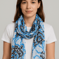 Women Scarf Blue Multicolor