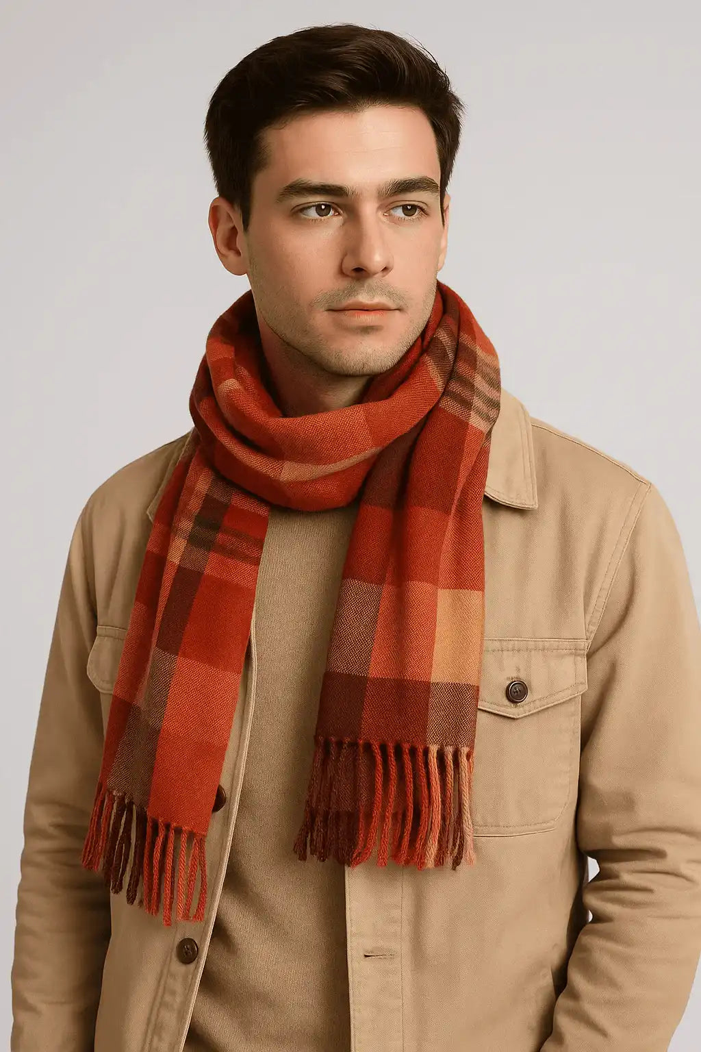 Men Scarf Orange