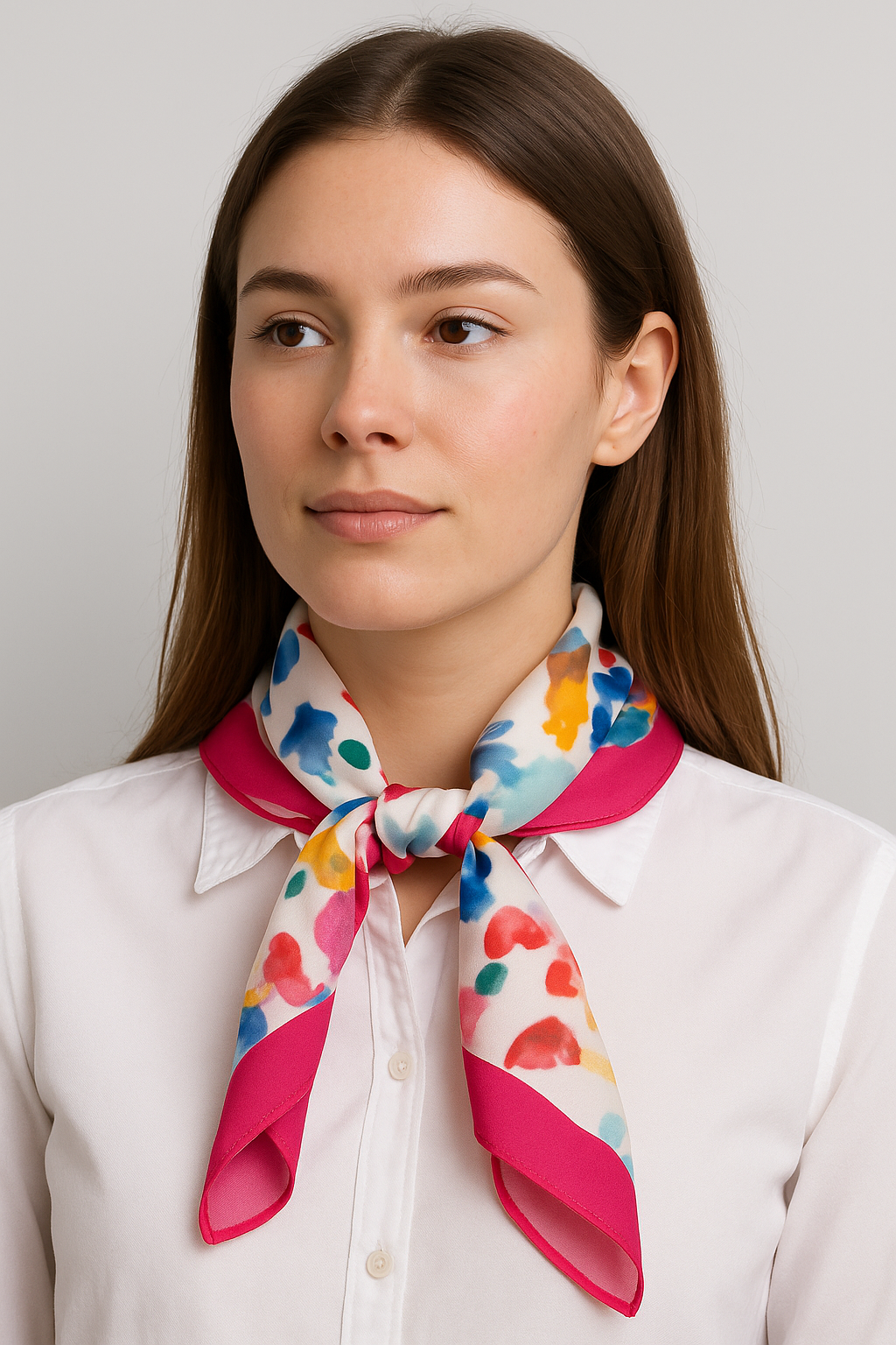 وشاح مربع ملون مزخرف