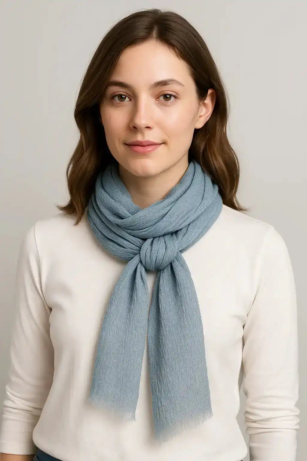 Textured Soft Tone Long Scarf