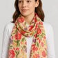 Blossom Garden Pattern Tassel Scarf