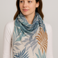 Palm Print Scarf in Rich Shades