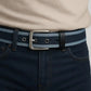 Reversible Fabric-Blend Casual Belt with Leather Accents