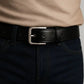 Reversible Fabric-Blend Casual Belt with Leather Accents