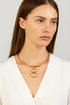 Contemporary Geometric Pendant Choker Necklace
