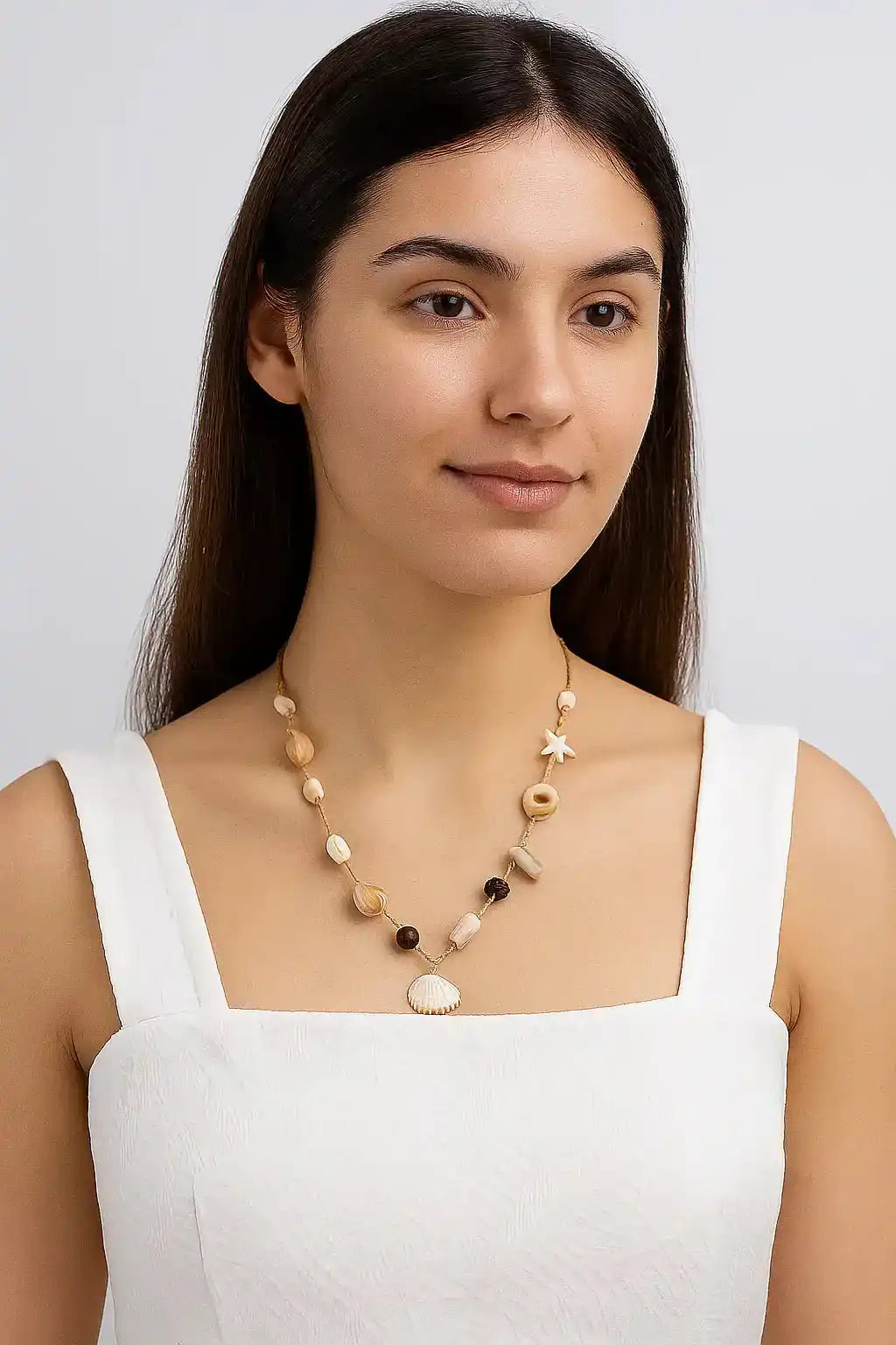 Seashell Charm Detailed Necklace
