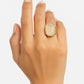 Statement Ring with Rectangular Stone Accent