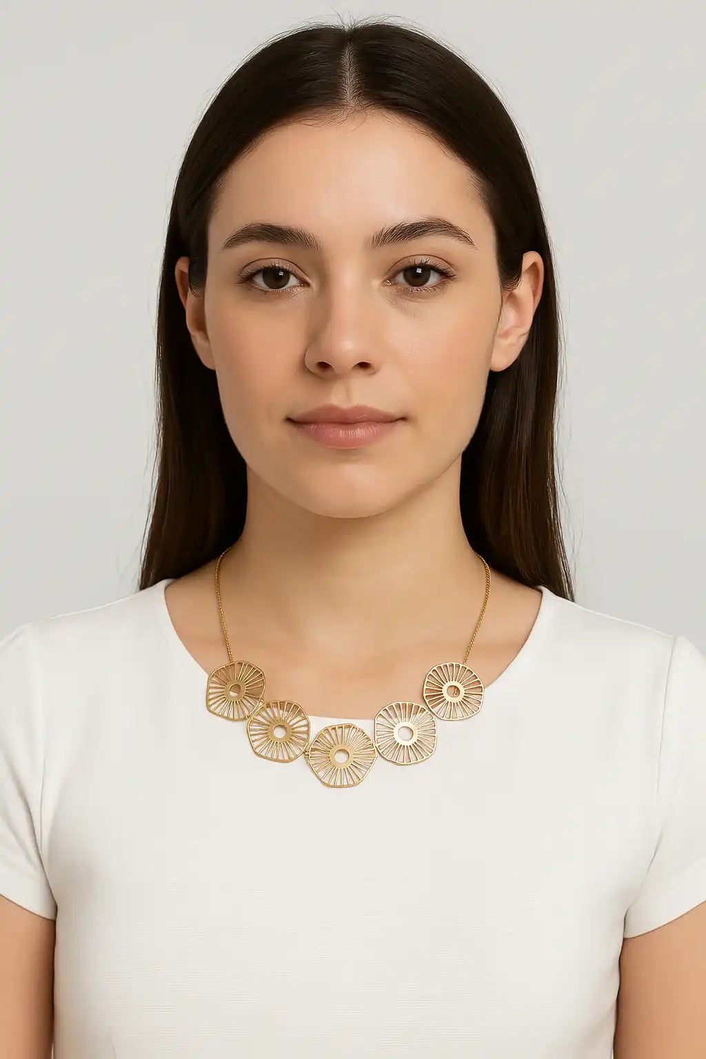 Geometric Inspired Statement Necklace