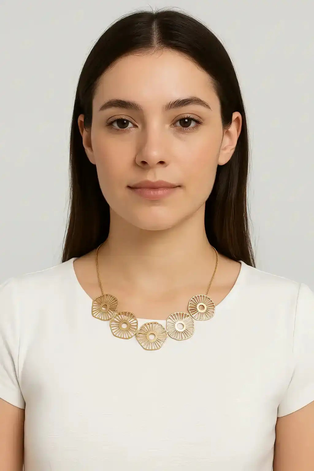 Geometric Inspired Statement Necklace