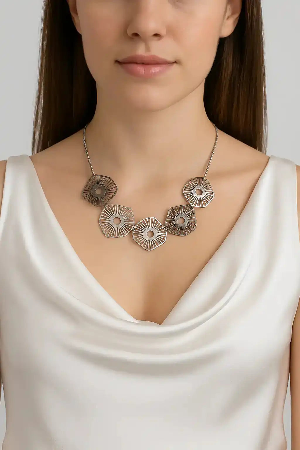 Geometric Inspired Statement Necklace