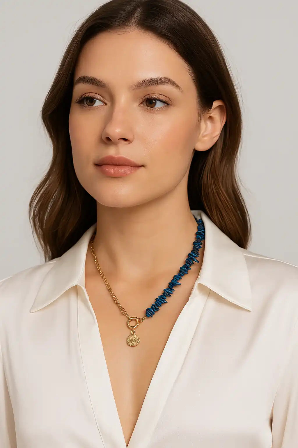 تصميم عقد اللؤلؤ المرصع بالخرز الأنيق