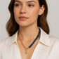 Modern Asymmetrical Beaded Pendant Necklace