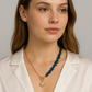 Modern Asymmetrical Beaded Pendant Necklace