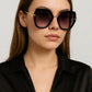 Geometric Oversized Sunglasses