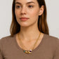 Layered Geometric Bead Necklace Design