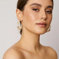 Delicate Butterfly Pearl Hoop Earrings