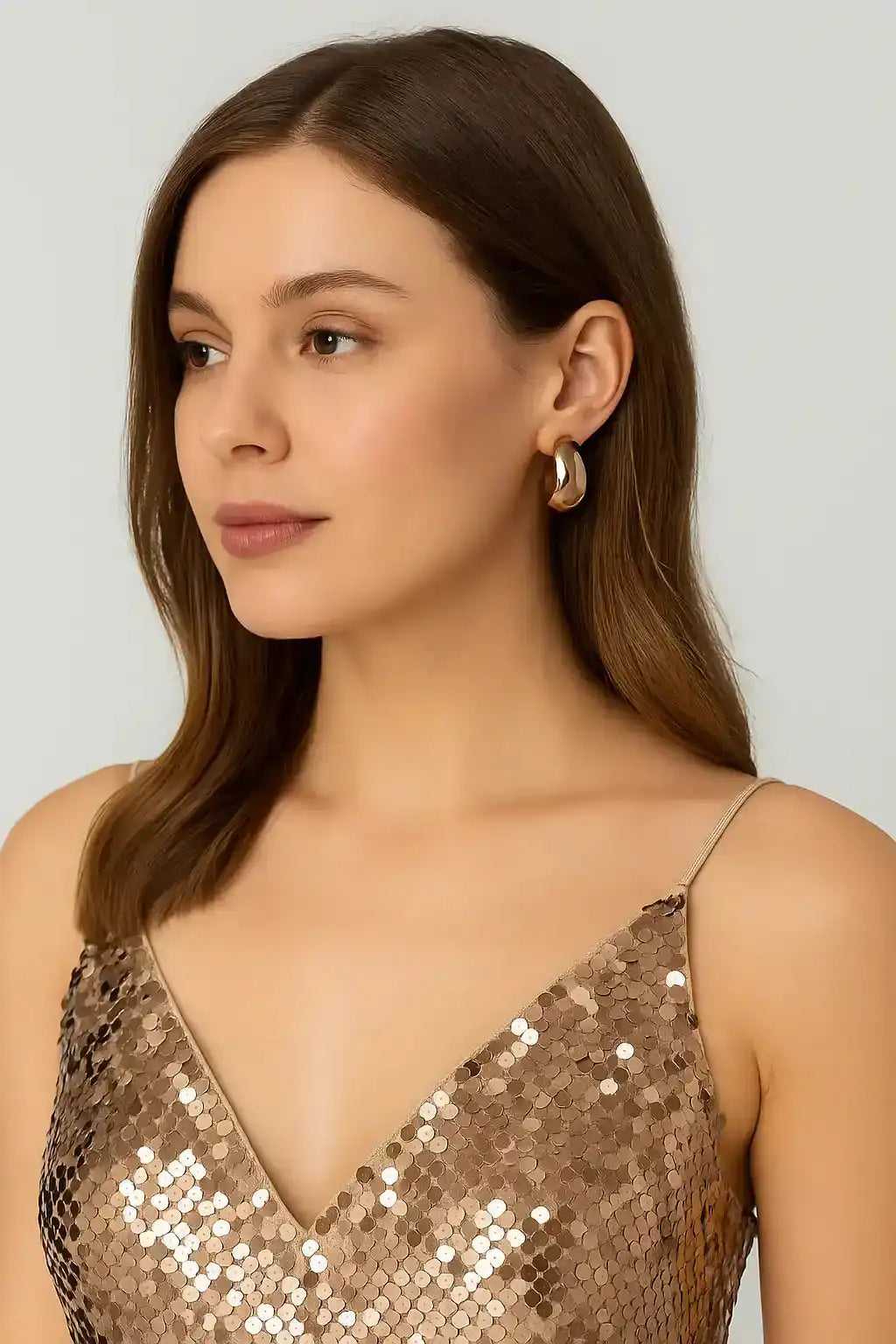 Bold Chunky Half-Hoop Earrings