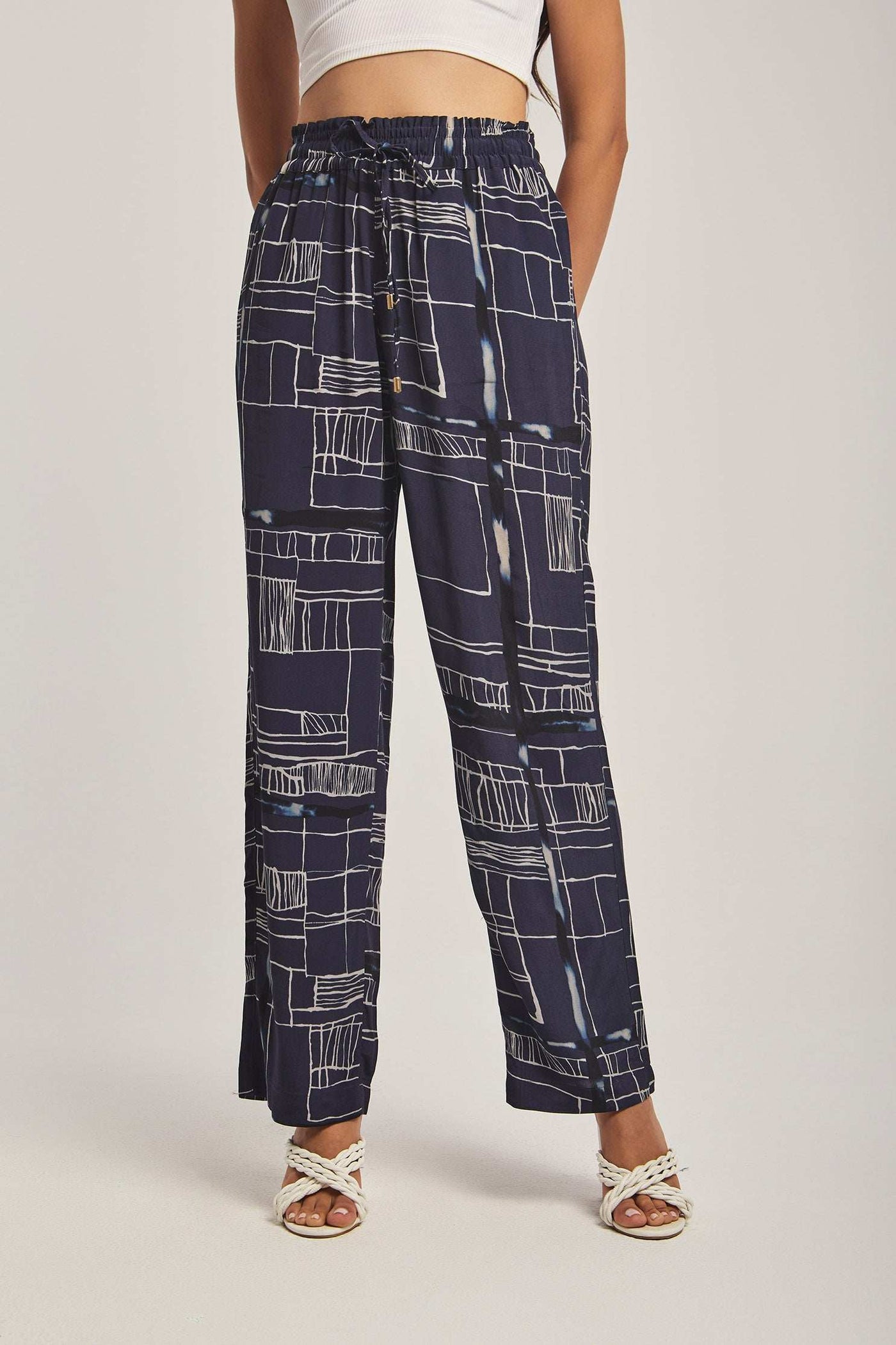 Women Regular Fit Pant - Navy Dark Blue