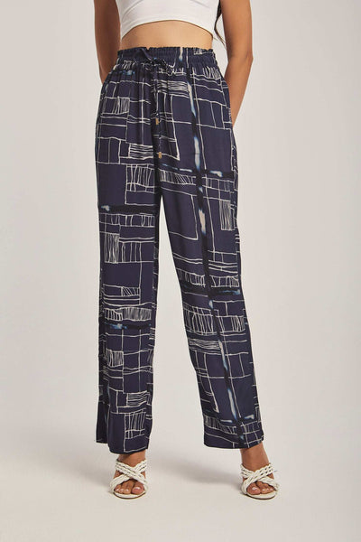 Women Regular Fit Pant - Navy Dark Blue