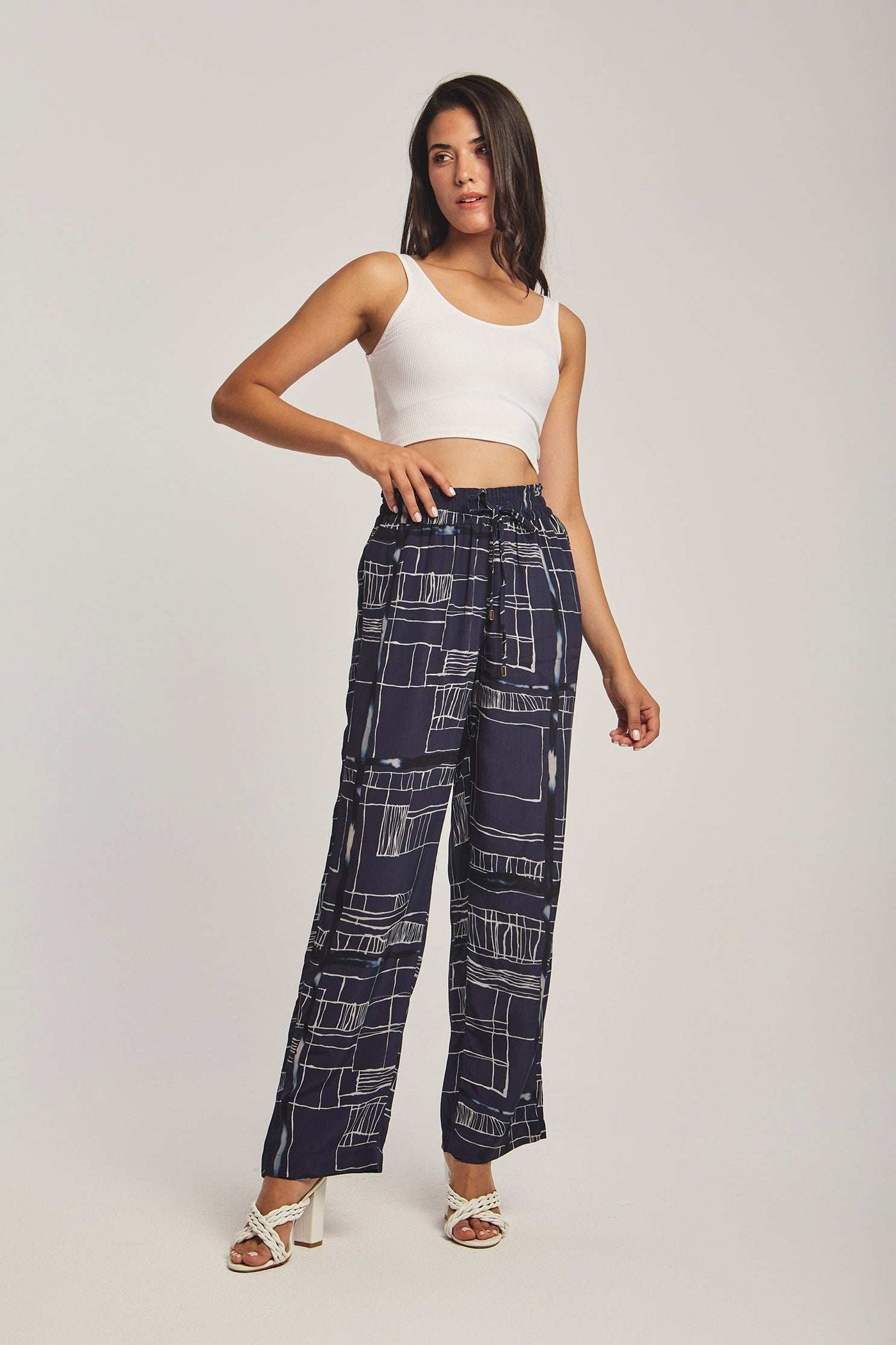 Women Regular Fit Pant - Navy Dark Blue