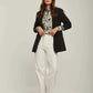 Women Regular Fit Blazer - Black