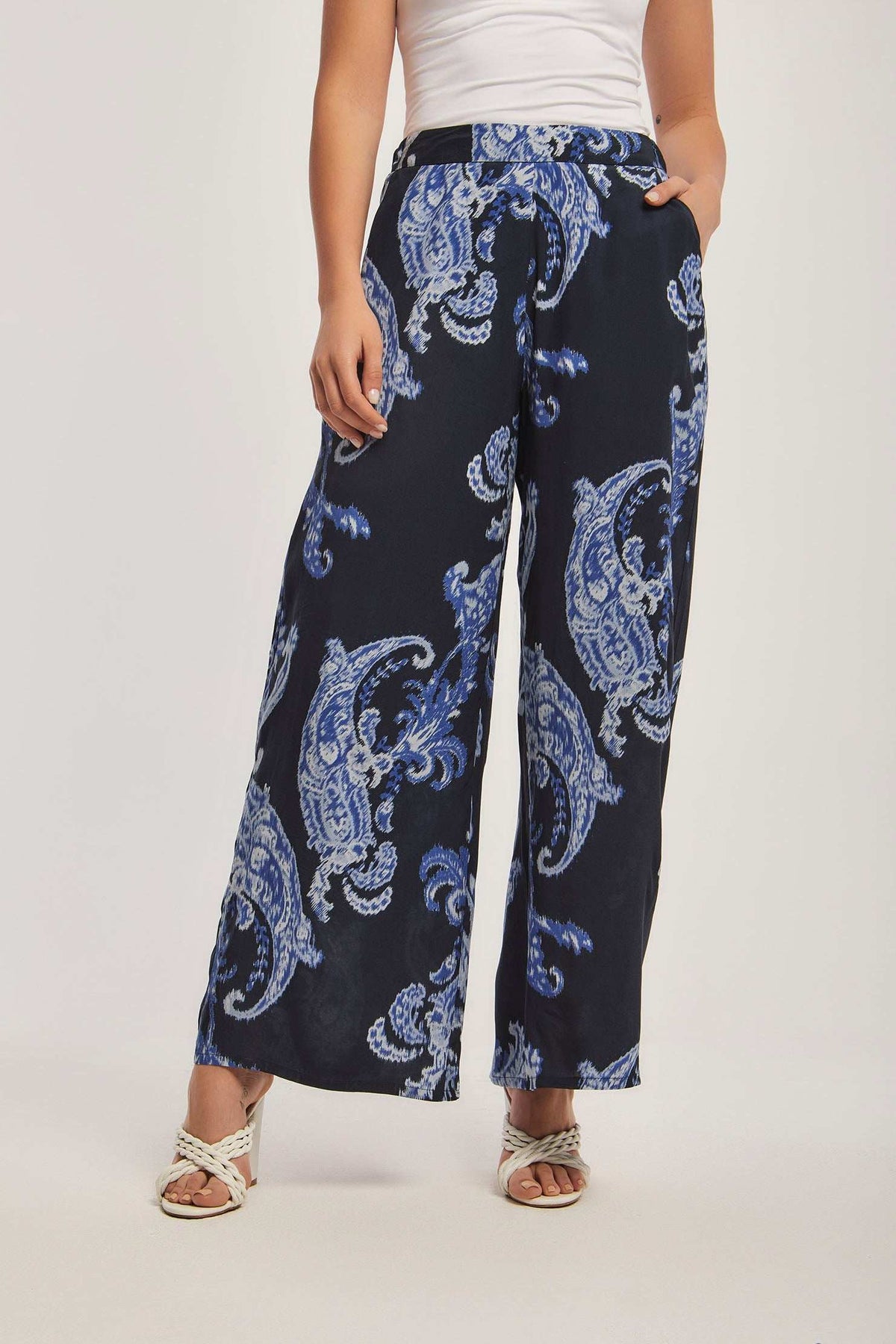 Women Regular Fit Pant - Blue