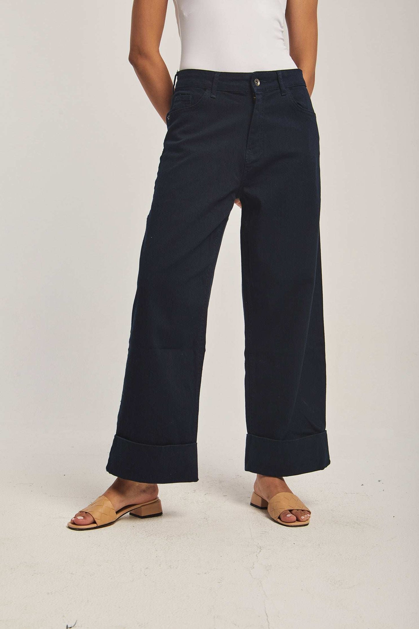 Women Regular Fit Pant - Naval Navy