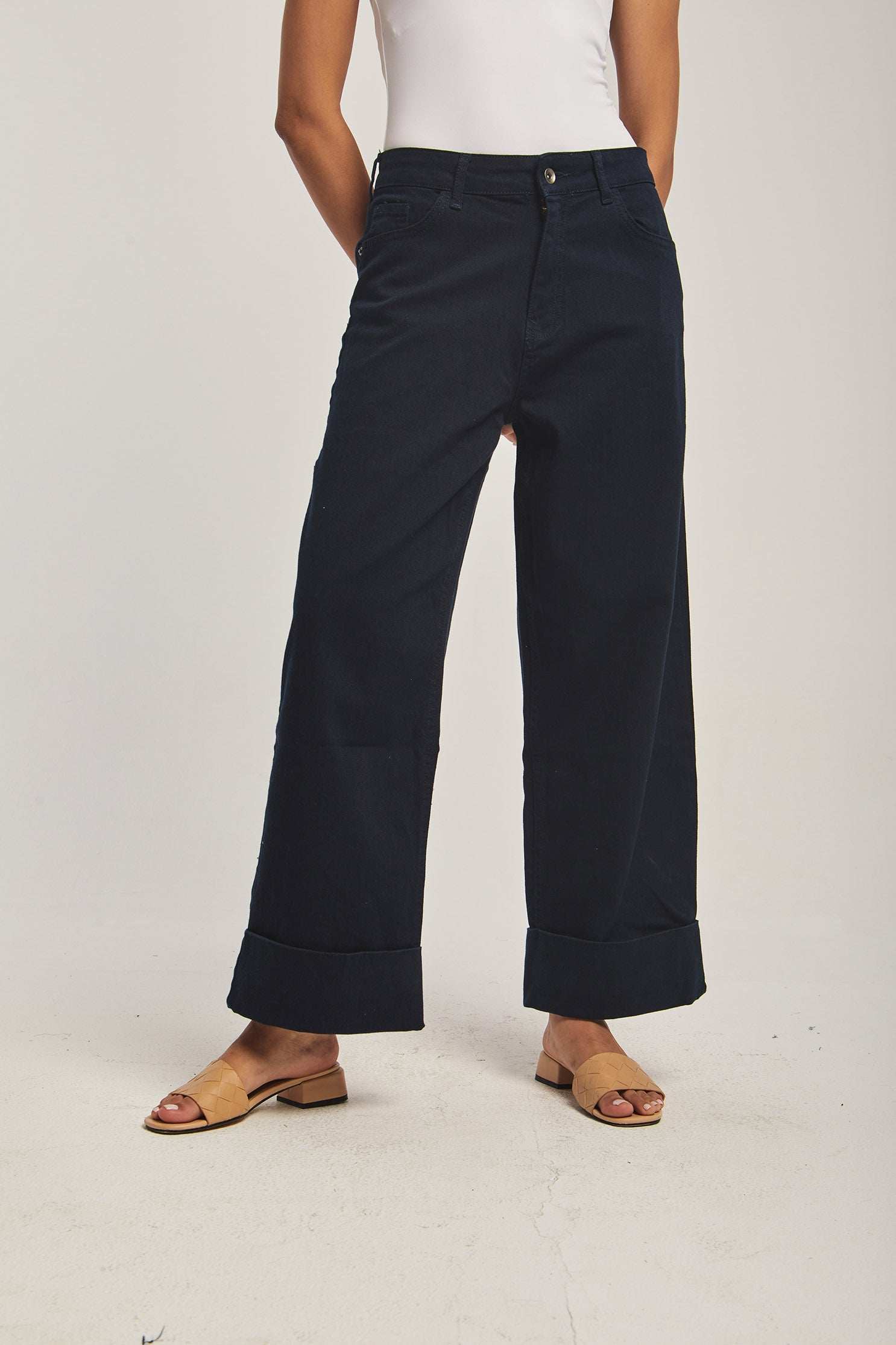 Women Regular Fit Pant - Naval Navy