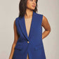 Women Regular Fit Vest - Blue