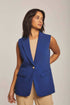 Women Regular Fit Vest - Blue