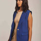 Women Regular Fit Vest - Blue