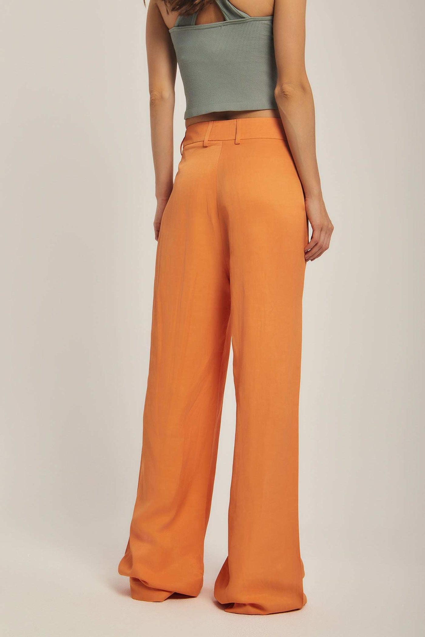 Women Regular Fit Pant - Copper Orange